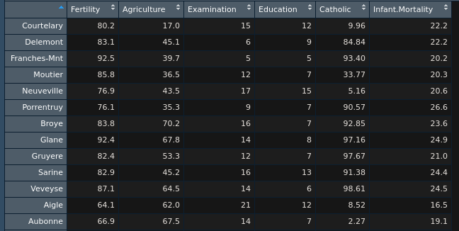 RStudio View Data Screen